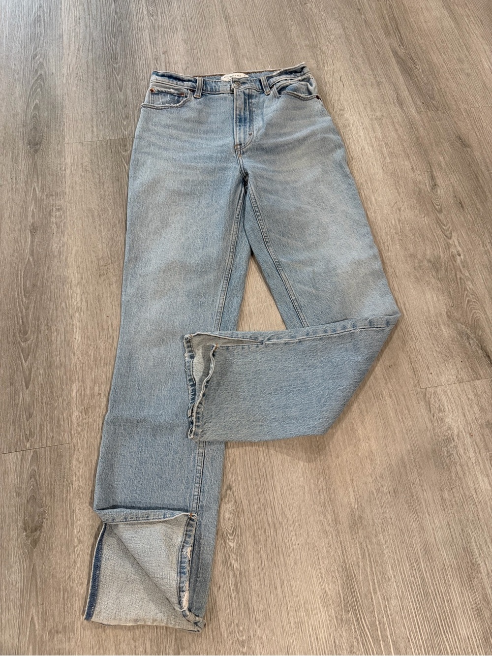 Abercrombie & Fitch Straight Leg Light Blue Jeans